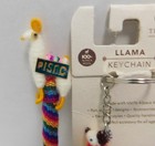 2 Handmade Peru Llama Pens Covered In Colorful Alpaca Wool   Keyring