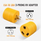 Mecmo 30 Amp To 110 Volt Rv Adapter  Nema 5-15p Tt-30r Electrical Yellow 