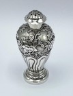 Chinese Silver Pepper Pot Signed C1890 Luen Hing