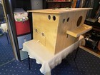 Plywood Owl Box With Dual Compartments  Removable Roof  And Side Access Doors