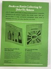 John P  Adams Third Bottle Book 1972 Collecting Antique Bottles Price Guide