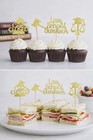 Law School Cupcake Toppers 24pcs     Gold Glitter    case Closed    Party Picks Set