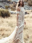 Bohemian Lace Illusion Mermaid Wedding Dresses Halter Appliques Bridal Gowns