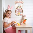 Easter Decorations For Front Door Wooden 9x9 In Rabbit Hanging Decoration Art