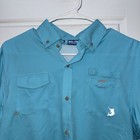 Youth Unisex Reel Legends Large 14 16 Fishing Shirt Vented Long Sleeve Nwt Blue