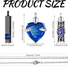 3 Pieces Cremation Urn Necklace For Ashes Vertical Bar Zircon  Heart Crystal Nec