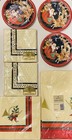 Set Of Vintage Christmas  Hallmark Paper Products Plates  Napkins  Table Cloth