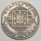 Brazil 1821 B Silver 960 Reis Struck On Spanish Colonial Bust 8 Reales Km-326 2
