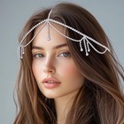 Head Chain Jewelry Crystal Hair Chains Boho Headpiece Pendant Head Chain Hair   