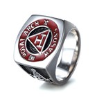Retro Royal Arch Masons Signet Ring Stainless Steel Vintage Biker Masonic Ring