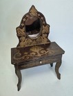Antique Dollhouse Biedermeier Boulle Vanity Dressing Table Miniature 1880   s