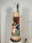 Extra Tall German Figural Beer Stein  36    Presentation Stein W  Sculptural Lid