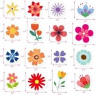 400pcs Flower Foam Stickers Assorted Spring Colorful Flower Shaped Self-adhesive