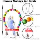 8 Pcs Parakeet Cockatiel Bird Toys  Parrots Cage Accessories Swing 7 