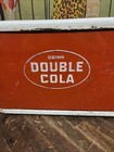 Vintage C  1950 Drink Double Cola Waffle Top Cooler Sign Coca Cola 7up Pepsi Oc