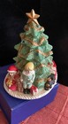 Vintage Ceramic Music Box Christmas Tree Children Presents Toys 7 5   x 4