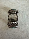 Vintage Navajo Sterling Silver   Turquoise Cuff Bracelet