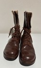 Korean Era Us M1948 Combat Boots Russet Brown Leather Cap Toe Size 8 1 2 R