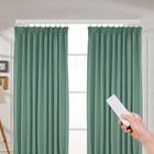 Smart Motorized Curtain Track W  Remote Control Electric Curtain Track White Usa