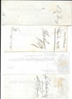 4 Different Revenue Stamped Bank Checks Lot  26  1866  3 With Vignettes