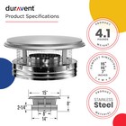 Duravent Duraplus 6dp-vc 6 Inch Stainless Steel Round Chimney Cap  Silver