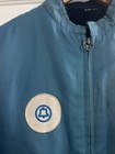 True Vintage Bell Telephone Jacket Blue Fleece Lined Striped Workwear Sz Xl