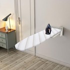 Wall Mounted Fold Down Ironing Board 8x37 Inch Space Saving White For Laundry