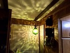 Wicked Inspired Vintage Mcm Green Glass Swag Scroll Pattern Lamp Pink Crystals