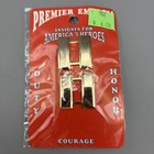 Premier Emblem Captain Bars Police Collar Pins Insignia Set Gold New Nos