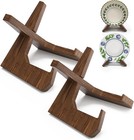2pcs Bowl Display Stands  3 9 Inch Wooden Bowl Holder  Plate Stands For Displ   