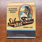 Vintage Silver Foam Beer Matchbook  1933-38 Niagara Falls Ny  full unstruck 
