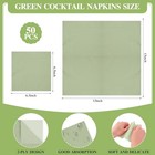 50 Pcs Napkins  Green Cocktail Napkins Disposable Wedding Napkins Sage Green