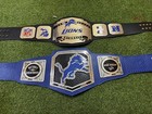 Set Of 2 Belts Detroit Lions Moto City Championship Legacy  Title Belt 2mm Brass
