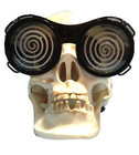 Funny Crazy Novelty Hypno Swirl Party Glasses Funky Steampunk Psycho Goggles Gag