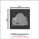 Kydex   Sheet - Color Collection -  8in X 8in   060   080   093    125 Thickness 