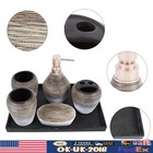 Ceramics Bathroom Accessories Set 6piece Bath Ensemble For Decorative Countertop