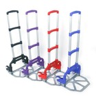 Adjustable Luggage Cart Folding Push Truck Hand Aluminium Trolley Bungee Cord