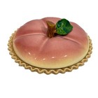 Rare Collectible Hand Painted Vintage Apple Pie Keeper  bakeware With Lid