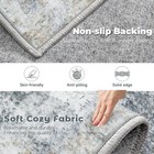 Machine Washable 5x7 Area Rug Non Slip Low Pile Modern Abstract Neutral Carpet
