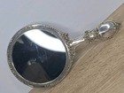 Silver Plate Ornate Hand Held Vanity Mirror Victorian Gothic Style Heavy Vtg