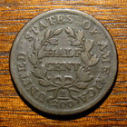 1804 Draped Bust Half Cent  Vg f     Crosslet 4  Stems   Nice Original Example