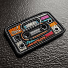 Cassette Tape Patch Iron-on Applique Music Badge Radio Retro 70 s   80 s Decor