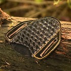 Pancake Black Engraving Leather Knife Sheath Fixed Blade   Folding Pocket Knife