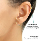 14k Solid Yellow Gold Shiny Round Plain Huggie Hoop Earrings Small 10mm 13mm