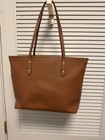 Coach F58846 City Zip Tote Crossgrain Leather Saddle Brown Nwot