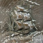 Antique 1920s Cast Metal Clipper Sailing Ship Nautical Themed Bookend Doorstop