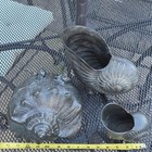3 Nautilus Shells Large Brass Planters Nautical Decor Mcm Heavy Patina