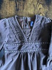Vintage Baby Gap Brown Corduroy Dress With Floral Embroidery - Fall 2000 Collect