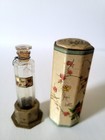 1920 s Vintage Langlois Shari Empty Perfume Bottle W Dauber And Silk Box 