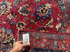 9x12 Red Vintage Oriental Rug Antique Handmade Handwoven Colorful Navy Blue Old